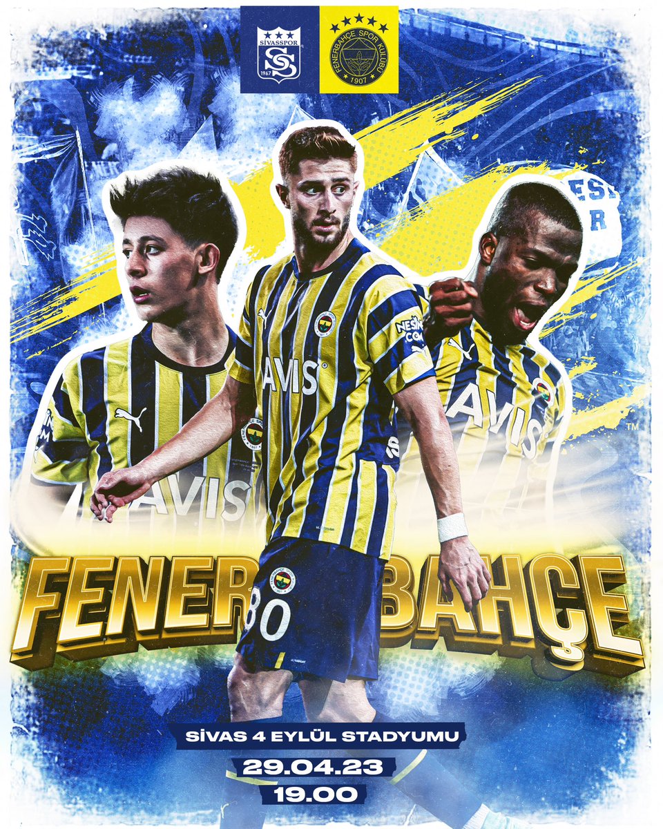 🆚 D.G. Sivasspor 
🗓 29 Nisan Cumartesi
🕖 19.00
📍 Sivas 4 Eylül Stadyumu
📲 #FenerinMaçıVar
