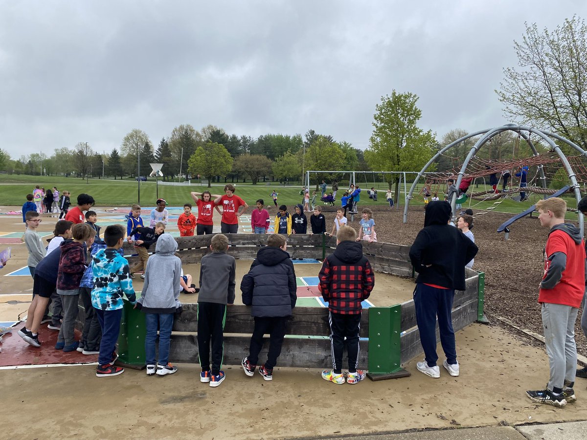 Our students loved having FHS students at HRE for the day!! They helped build a long jump pit (thanks to the track team), helped in classrooms, and spent time playing with students!  We were thankful for all of them! <a href="/jasonurban90/">jason urban</a> <a href="/FHSTigers/">FHS Tigers Athletics</a>