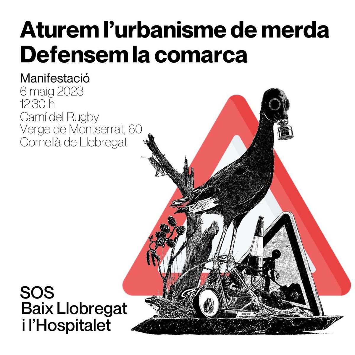 SOSBaixiLh's tweet photo. Cinc columnes, vuit plataformes, 60 entitats... El 6 de maig hem de ser-hi tota la gent que defensem la comarca en contra del creixement urbanístic il.limitat. Entre totes, aturem l'urbanisme de merda‼️🏗💩⛔

#ProuCimentMésVida
#6M #StopPDUM

https://t.co/tcdFo8nMlb https://t.co/o8htpp4YLW