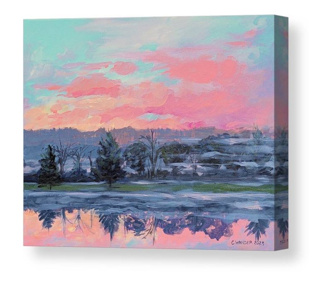 Check out this painting that I just finished! #sunrise #spring #DayBreak #AYearForArt fineartamerica.com/featured/misty…