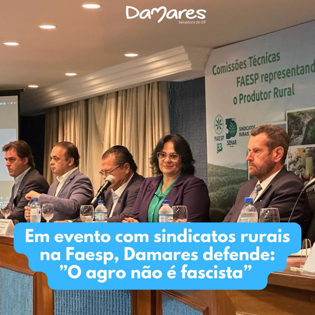 DamaresAlves's tweet photo. Hoje pela manhã, participei do evento de posse dos novos integrantes das 16 Comissões Técnicas da Federação da Agricultura e Pecuária do Estado de São Paulo (FAESP). Ao contrário do que pensam alguns, o agro não é fascista. https://t.co/r7YDvk9jZm