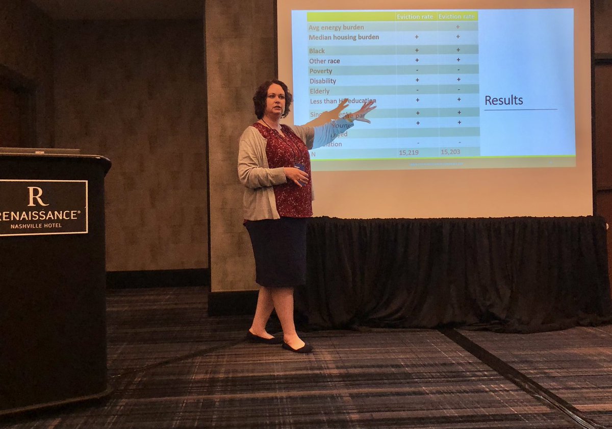 Now up at #UAA2023, the cleverest of <a href="/CSU_Urban/">Maxine Goodman Levin School of Urban Affairs</a> faculty, <a href="/meganehatch/">Megan Hatch</a>, giving talk on: More Than Just Rent: Cost-Burden and Instability for US Households