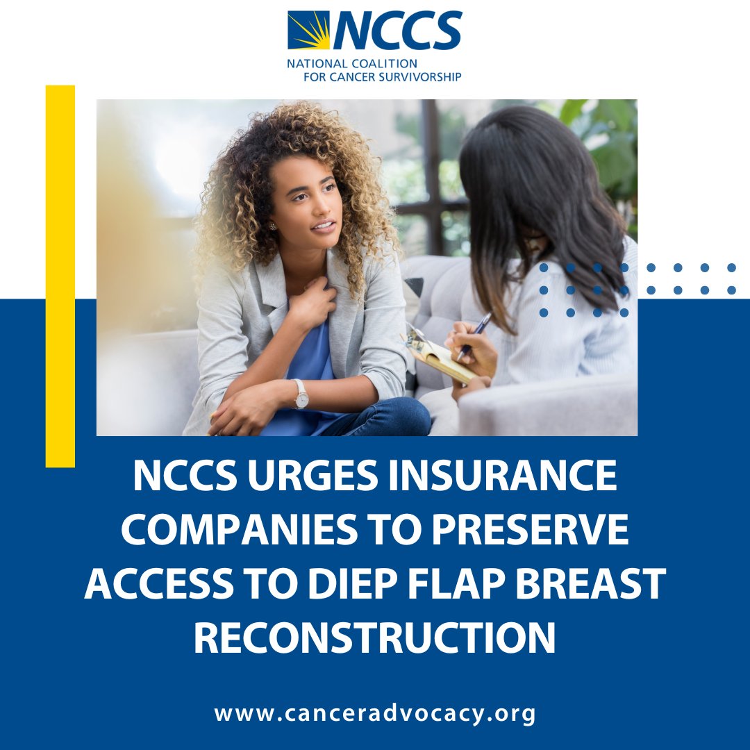 CancerAdvocacy's tweet photo. #Cancersurvivors deserve to choose the treatment options that work best for them. NCCS urges health insurance companies to preserve access to #DIEPFlap breast reconstruction surgery. Read more: https://t.co/7OLqrSgxEi https://t.co/8EXBurzTBb
