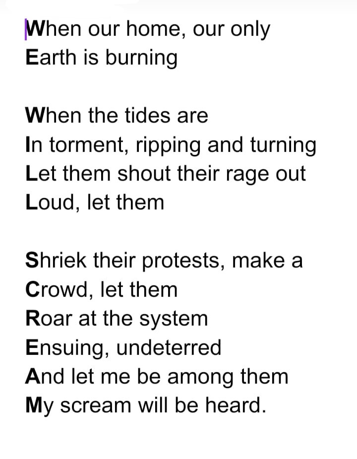 My 12y old's latest poem.

We need to listen to our children on this one and do something significant 🌏.

Please RT.

@MichaelRosen @foe_us @Greenpeace