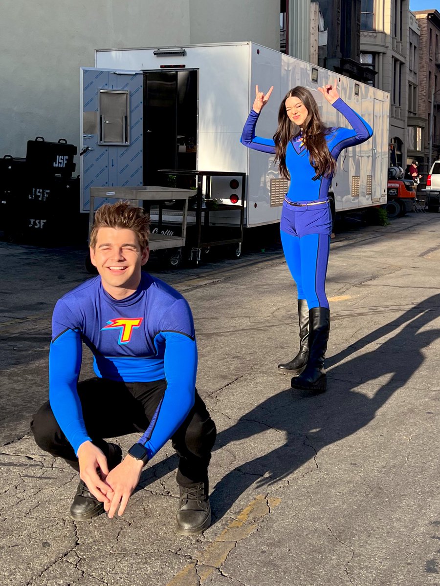 kirakosarin's tweet photo. final day of filming the thundermans movie falling on national superhero day??? 

iktr 😌⚡️ https://t.co/QgABOxpfLv