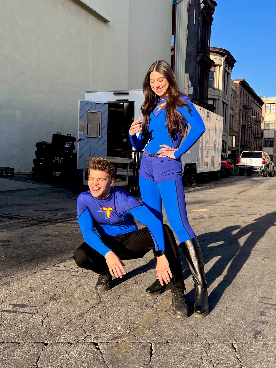 kirakosarin's tweet photo. final day of filming the thundermans movie falling on national superhero day??? 

iktr 😌⚡️ https://t.co/QgABOxpfLv