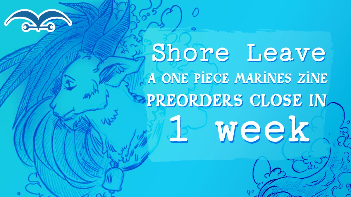 ShoreLeaveZine's tweet photo. ‼️Our Pre-orders close in ONE WEEK‼️
Don't miss out on the perfect zine for summer~⛵️

@opfantracker @OPLootChest #ONEPIECE #fanzine https://t.co/EDDUCd8sYs