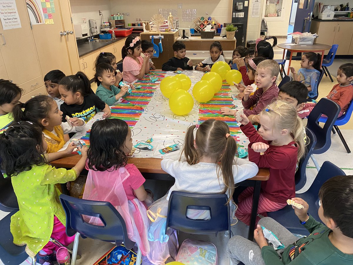 K5Acres's tweet photo. What a fantastic way to celebrate Friday and Mrs. Jonah’s birthday 🥳 
The class said it’s the best day ever. https://t.co/38KDmipVyR