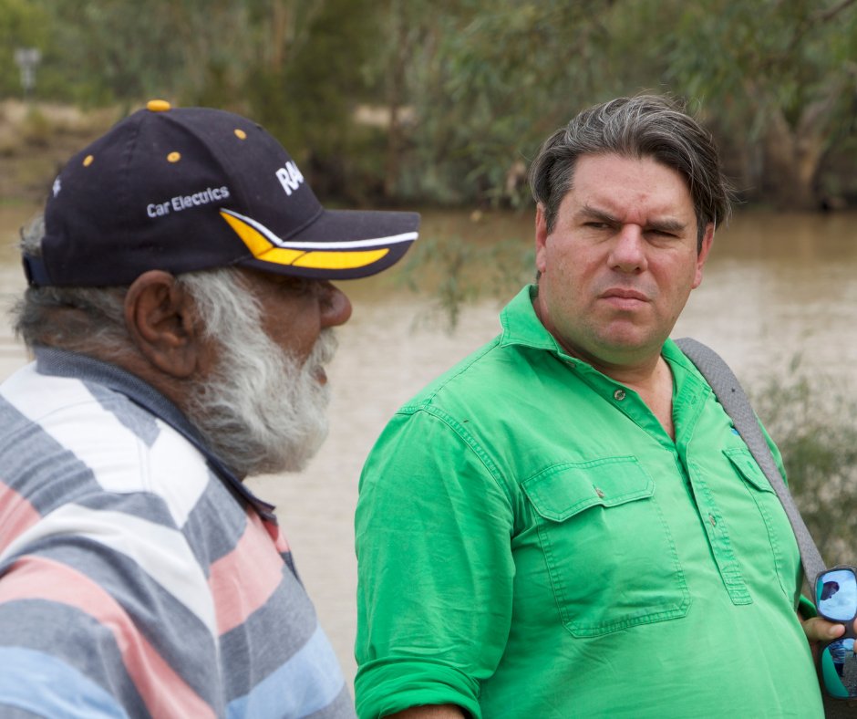 SQLandscapes's tweet image. CUNNAMULLA CONNECTIONS 🪃 // RALFs Geoff Reid and Jackson Shillingsworth and Media, Marketing, and Communications Officer Caleb Back met with Kunya Elder, Uncle John Bird at #Cunnamulla to learn about the history of #Kunya Peoples and visit local fauna and flora.