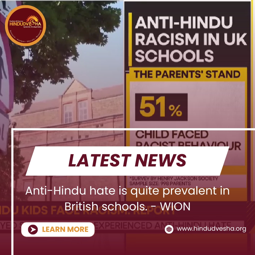 IHindudvesha's tweet photo. In British schools, anti-Hindu hate should not be tolerated.The Hindu community demands the UK government to ensure a safe and inclusive environment for our students

Learn more: https://t.co/Gtd38UjPMm

@HinduPACT

#Education #Hinduhatenews #EndHate #PromoteInclusivity https://t.co/tYxDizKODN