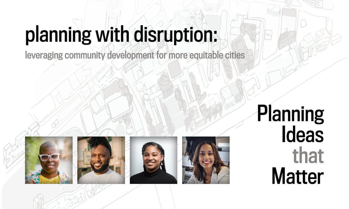 MITdusp's tweet photo. What does #equitable #CommunityDevelopment look like in a post #pandemic context? Guests @HarrielHolly (MCP '03) &amp; @bluomari (MCP '19) join Tiffany Ferguson (MCP '18) &amp; @thatgirlsamra (MCP '20) to discuss in this week's episode of the PITM podcast. 
Listen-https://t.co/iBGFk4hsQJ https://t.co/XbUui7EM1d