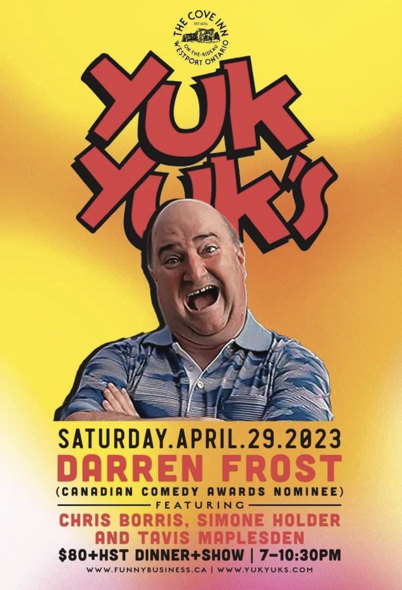 ericuren's tweet image. This Saturday at The Cove Inn, Westport :)