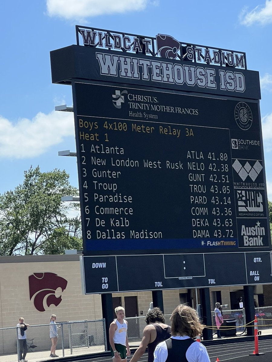 New 3A Region 2 meet record in 4x100!!!!