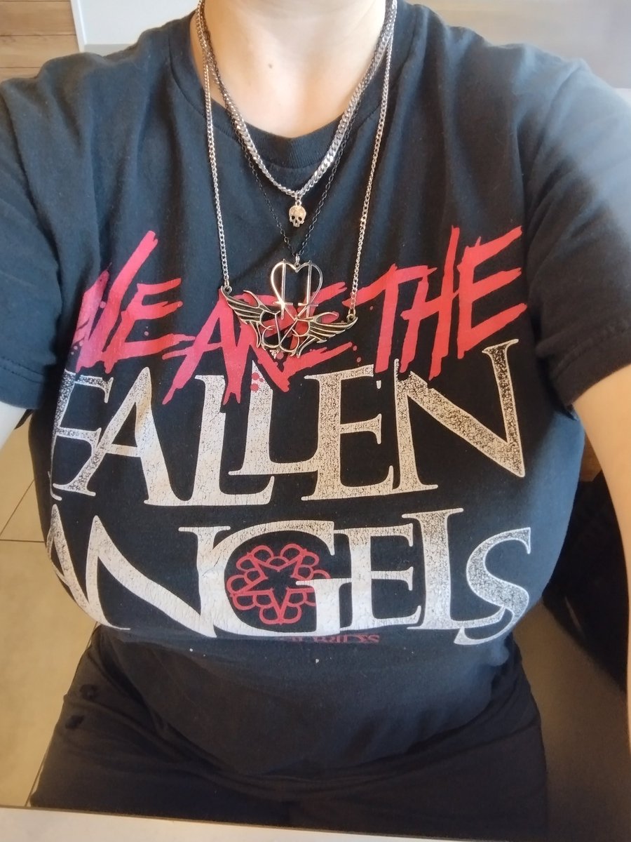 MeganEHarmon's tweet photo. Wearing I will be there and I am here necklace and bracelet along with Andy's mark necklace and bracelet. @NeverTakeitOff @andyblack #nevertakeitoff #ntio #andyblack 🖤❤️ https://t.co/HXCcEygpWe