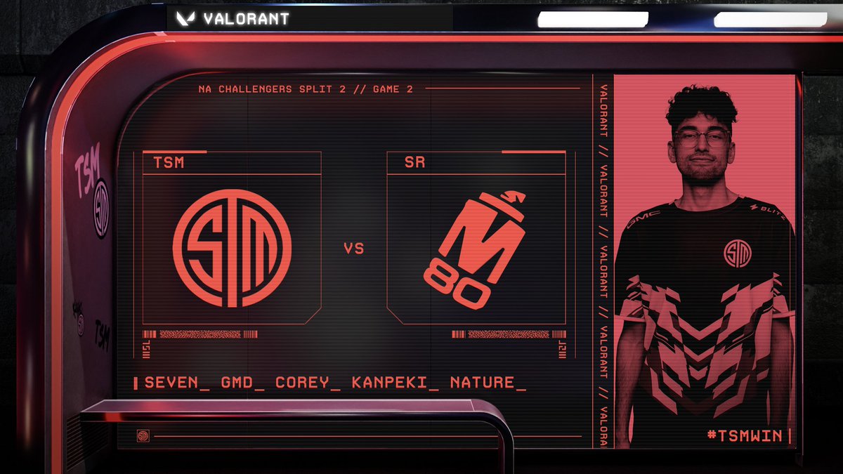 tsmreport's tweet photo. [#TSMVALORANT] - LETS START A STREAK 🔥

The squad looks for their 2nd #TSMWIN of the split as they take on M80 in a battle for a top spot in the Group! 

📺https://t.co/FzqXFgLxqx https://t.co/2BvBZd51t4