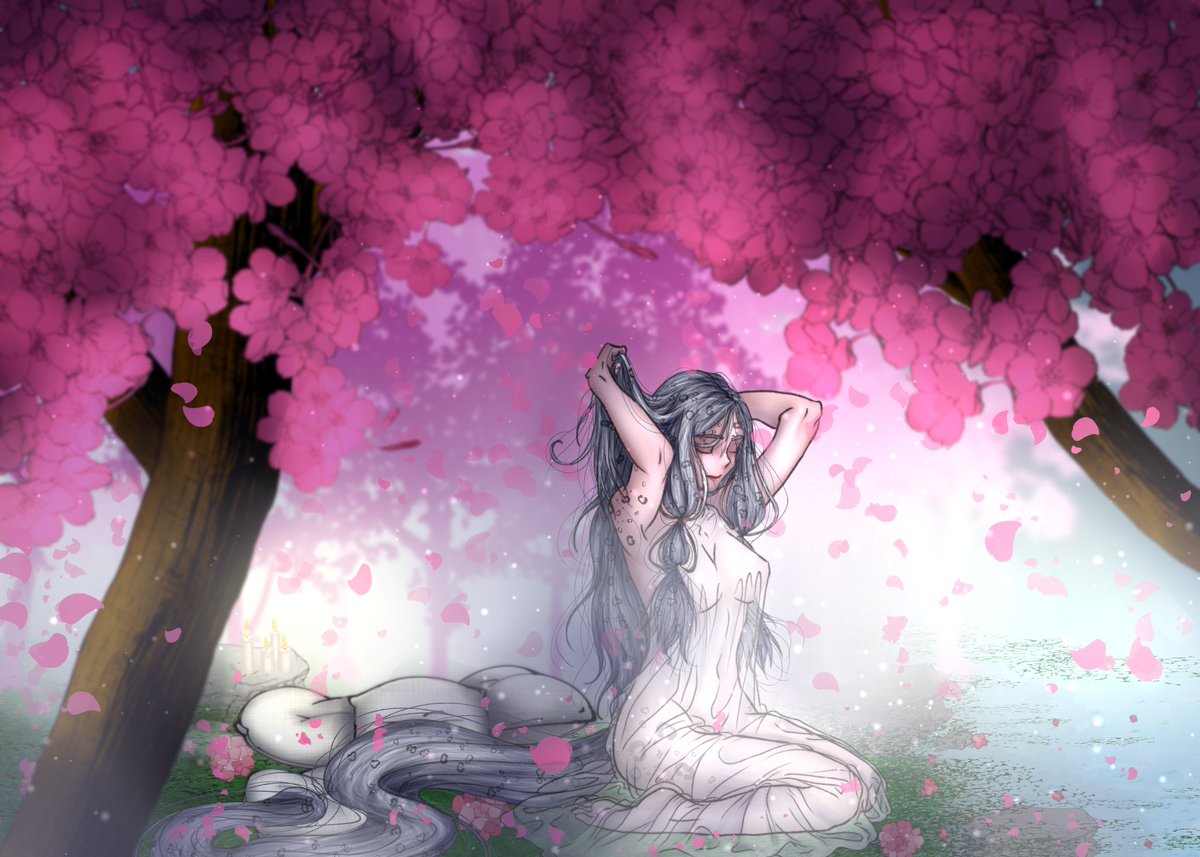RFluvierz's tweet photo. Bom tardei mas não falhei, está aqui mais uma comissão que fiz.
Good afternoon but I didn't fail, here's another commission I made.
#ilustration #digitalart #art #originalcharacter #commissions #opencommissions #oc #originalcharacter #sakuras #trees #treesinbloom #riverbath https://t.co/Koc3RtSx46