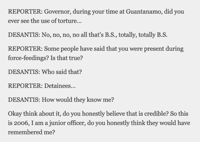 I'm no expert on torture, but I have to imagine that I'd remember the faces of the people who tortured me, especially if they went on to become nationally known figures