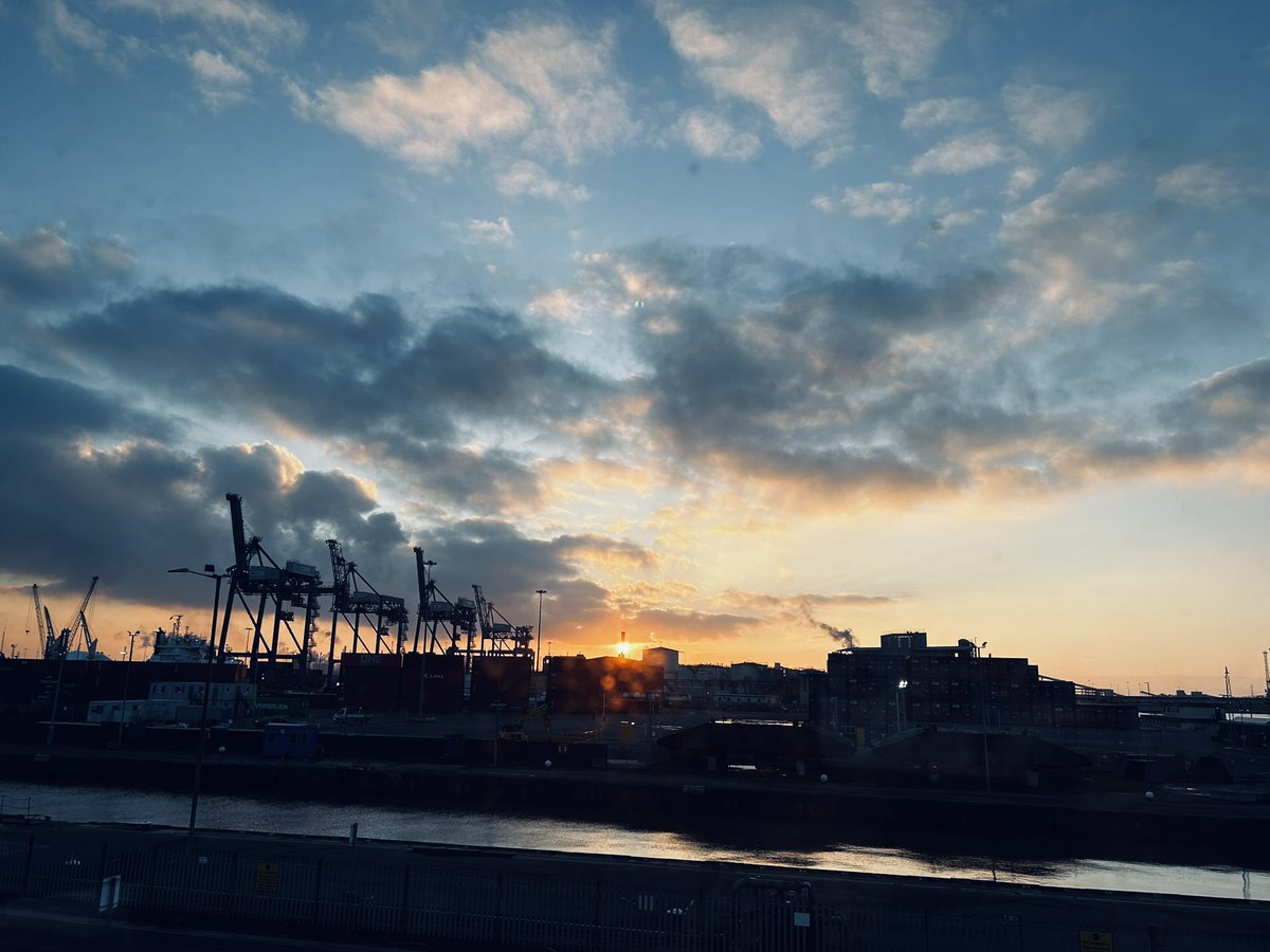 Sunset view from work