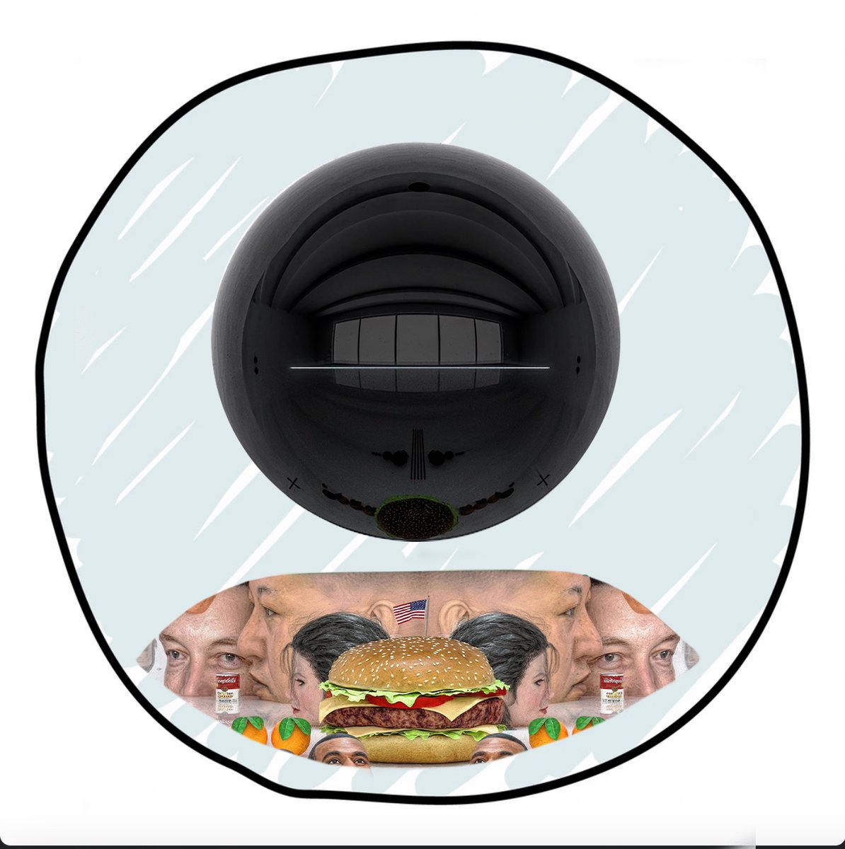 Hans__AI's tweet image. So even clearer, putting the exact same head. Damn Beeple you are very basic #JustaBasicPFP