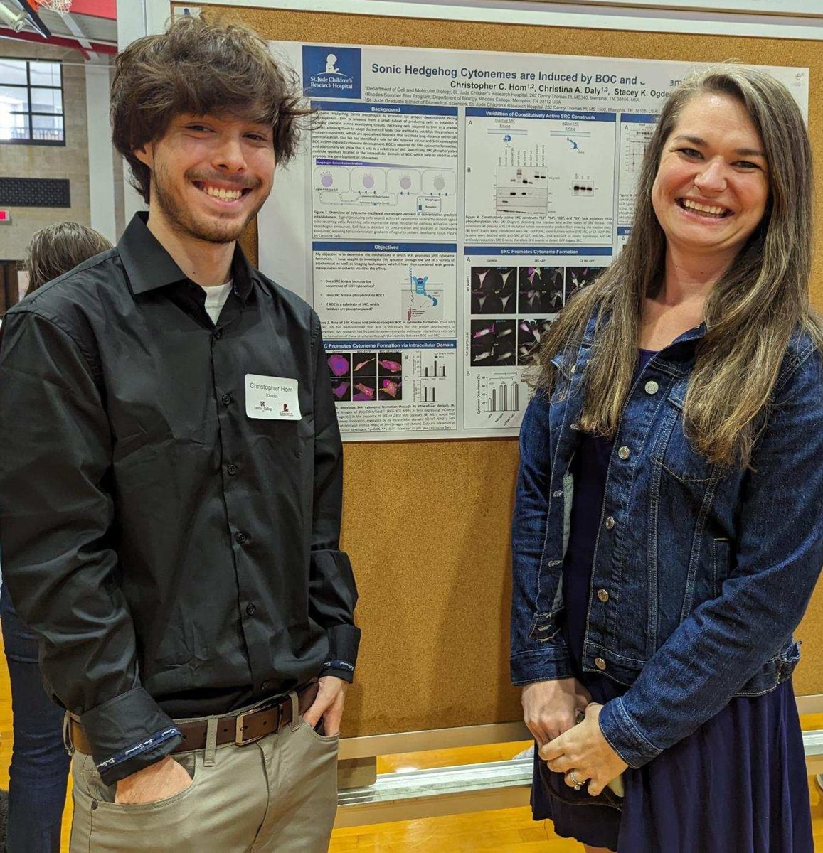 ChristinaAdele6's tweet photo. Shout out to Chris @c_hom0 for presenting his work at the 2023 @RhodesCollege Research Symposium! He's been doing some impressive work in @lab_ogden at @StJudeResearch 🧑🏻‍🔬 https://t.co/Z1Kq96wFQj