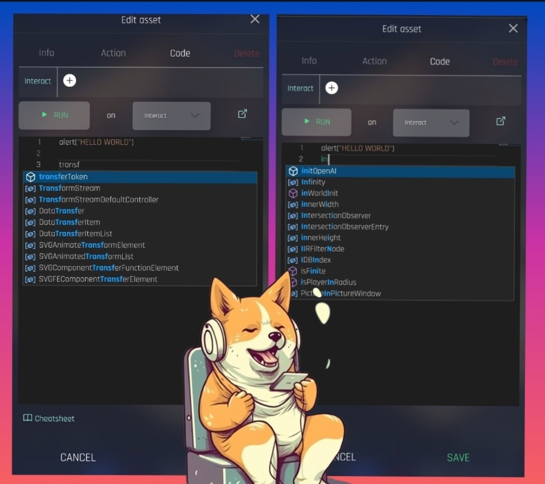 EndlessWebWorld's tweet photo. Develop your world with #JavaScript, even while taking a POO💩

✨Sell your code on the marketplace 

✨Utilize #AI with @inworld_ai, @OpenAI, and beyond

That's so unique, holy moly. 

$EWW 

---
#developers #gamedev #webdev #shibarium #shibarmy #web3 https://t.co/6euKY17Vc7