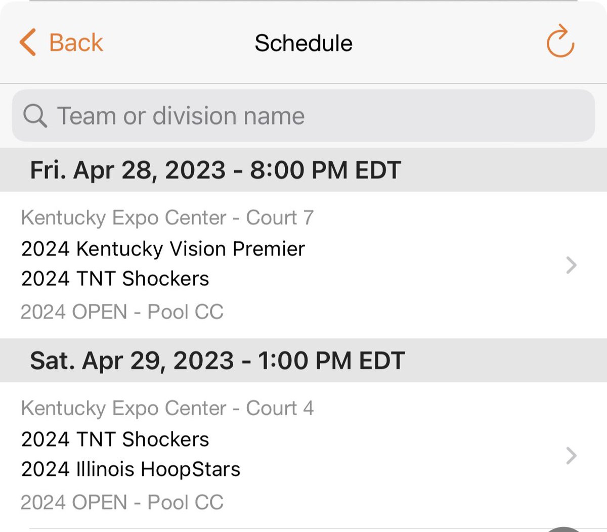 tntshockers's tweet photo. 2024 TNT Shockers schedule for the @Ohio_Basketball Grassroots Showcase! #GrassrootsShowcase23 https://t.co/jJ5fn0xoBL
