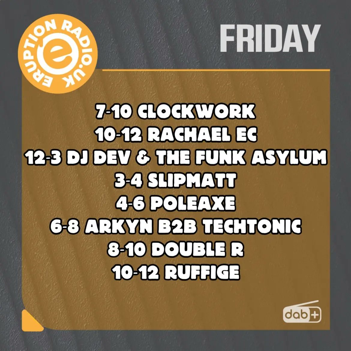 deejayruffige's tweet photo. Ezee, everyone! Catch me on a cover tip tonight for @dj_russ_t on the Big E https://t.co/lVIgX50l9q. 10-midnight GMT With some '95 jungle dnb! Join me in the chatroom. Txt/WhatsApp 07853456869
#eruptionradio #eruptionradiouk #ruffige #ruffigedeejay #RealRadio #KeepTheFireBurning https://t.co/o3L2Ons9aF