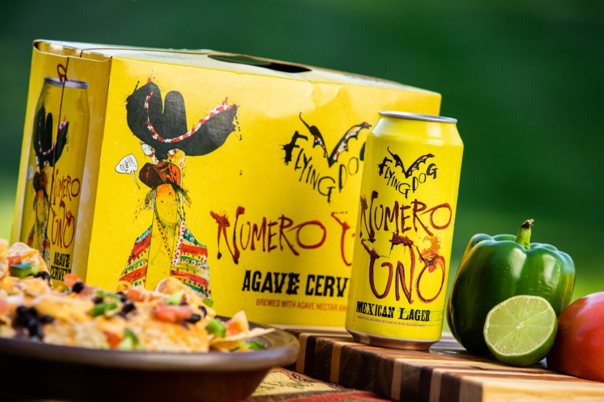 Celebrate Cinco De Mayo with @flyingdog Numero Uno, Light and straw-colored, this mucho refreshing lager brings bold, bright lime zest flavor and a crisp, clean finish that pairs well with nachos and sunburn