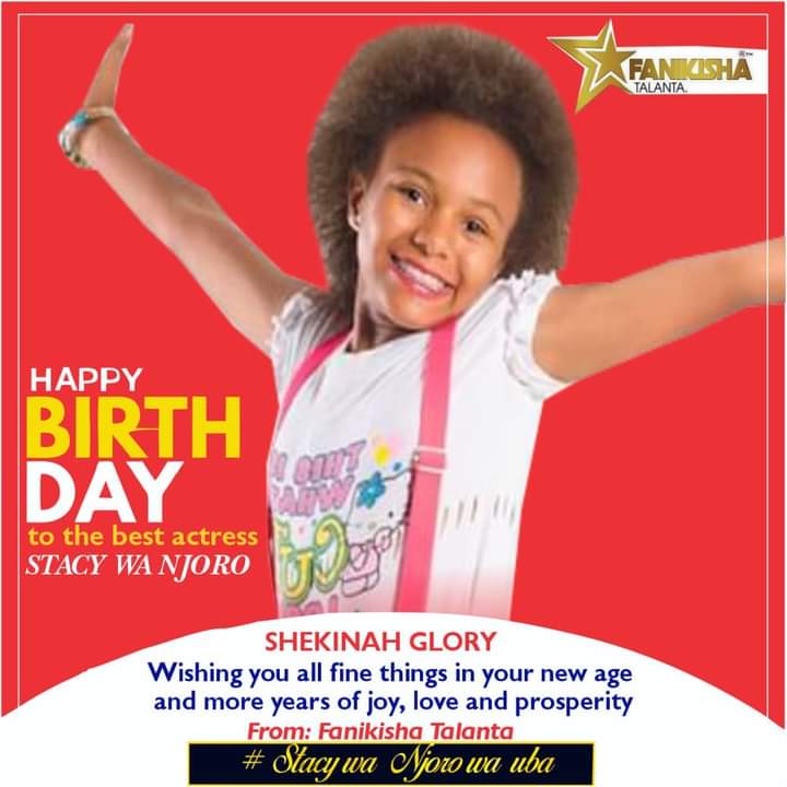 FanikishaT's tweet photo. Help me wish Shekinah Glory aka Stacy wa Njoro wa uba hbd....Happy birthday to the best actress.Wishing you all fine things in your new age and many more years of joy, love and prosperity.
#happybirthday 
#ShekinahGlory
#Fanikishamelodykid https://t.co/lWBvihJpfI