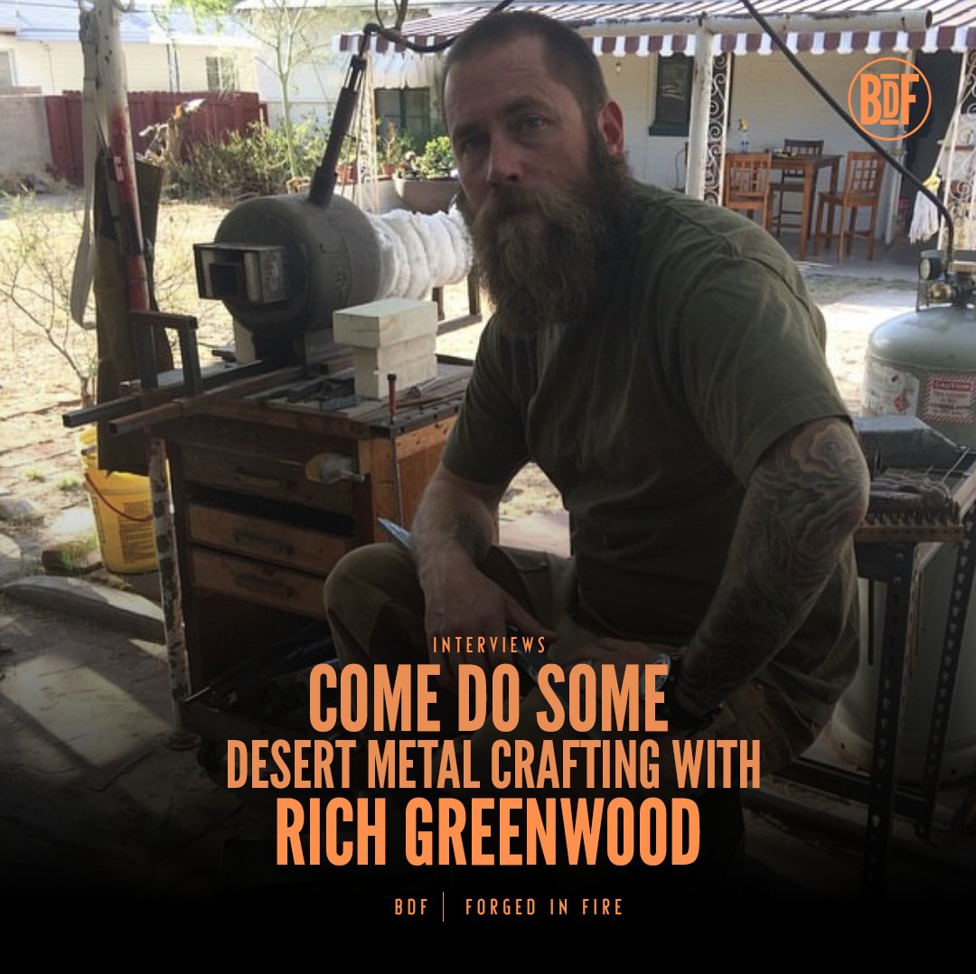 brutedeforge's tweet photo. This week we spoke with Rich Greenwood about his appearance on the very first episode of Forged in Fire and how he parlayed that into a fulfilling career teaching the next generation of bladesmiths. Click to read more #brutedeforge #forgedinfire
https://t.co/HZkiQlRplf https://t.co/uMeYPhzmAf
