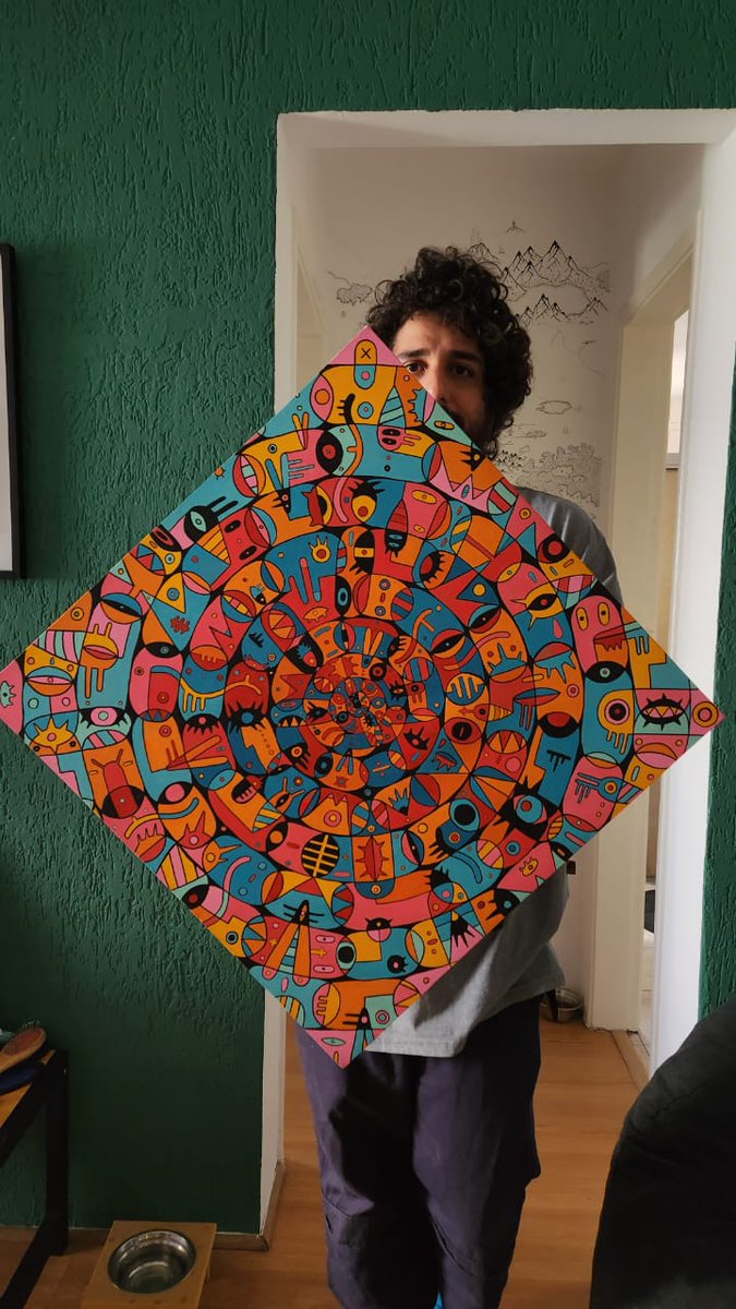 VSavron's tweet photo. É com muita alegria que venho comunicar que essa tela inédita da série INSÔNIA foi feita especialmente pra minha primeira exposição que vai rolar em SP a partir do dia 05 de maio :)

Serão 4 obras em exposição e 3 delas estarão disponíveis pra venda. Bóra prestigiar?? https://t.co/oZw0mMmLPo