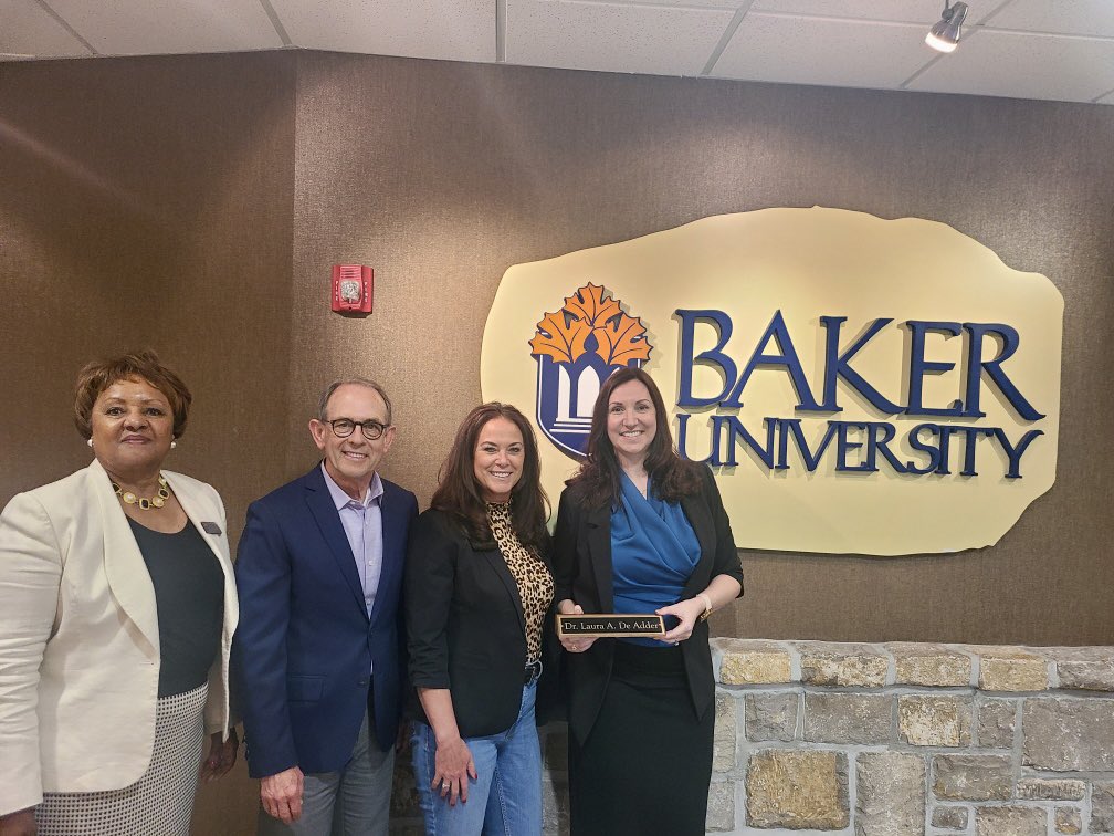 DrMJHubb's tweet photo. Congrats @LauraDeAdder on the dissertation defense!  Proud of your grit! #DrDeAdder #WelcomeToTheClub @BakerUniversity https://t.co/z4SPaPu2NZ