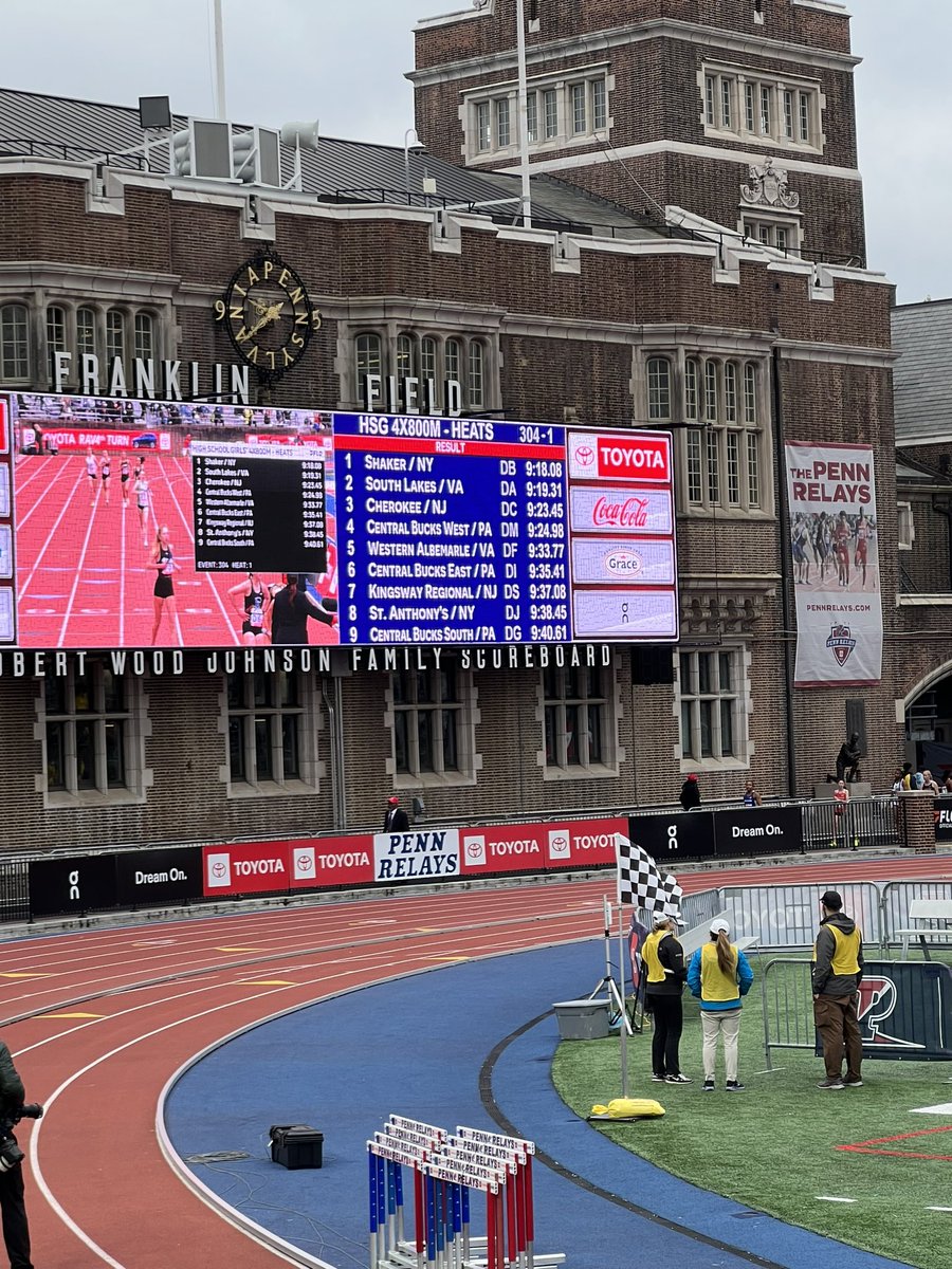 4x800 moving to finals tomorrow!