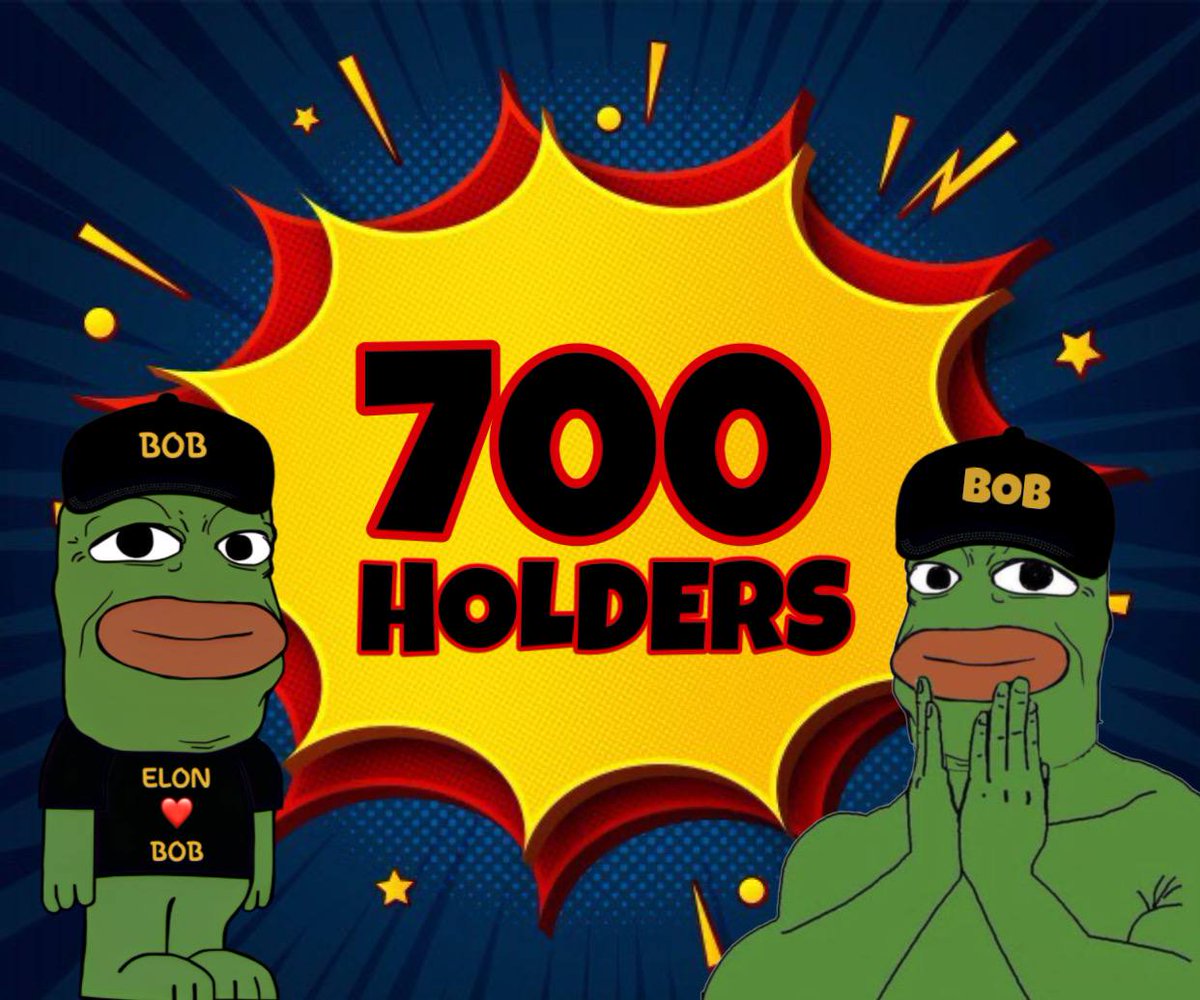 BobBnbToken's tweet photo. 700 Holders Love Bob!

#BOBBNB LOVES YOU ALL!

@BobEthToken @BSCGemsAlert @elonmusk

#BNB #BinanceSmartChain #ElonMusk #BOBBNB $BOB https://t.co/ZPgOjCOcyv