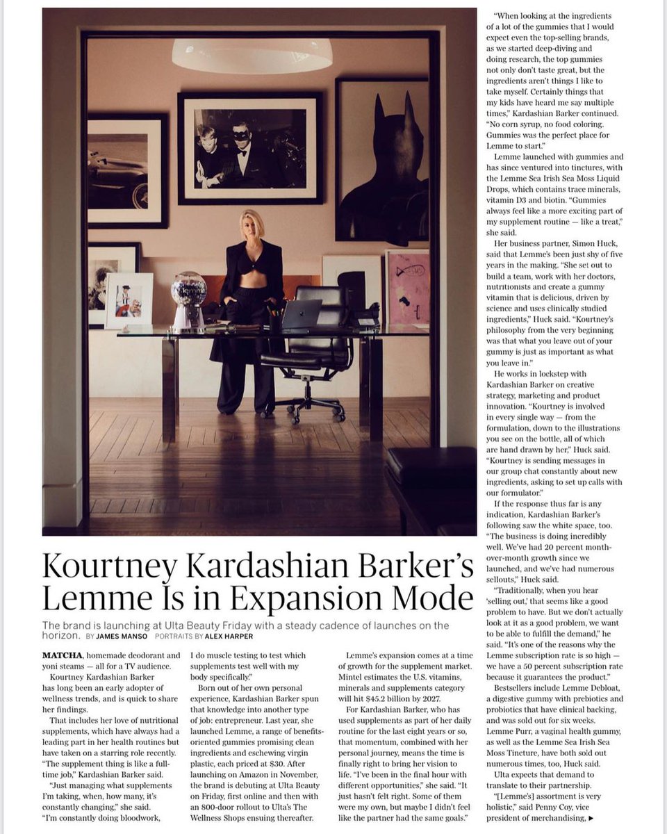 kourtneykardash's tweet photo. It’s giving @lemme expansion. Thank you Beauty Inc. @wwd for this cover and talking all things Lemme. So grateful. https://t.co/fMcV3OmemZ
