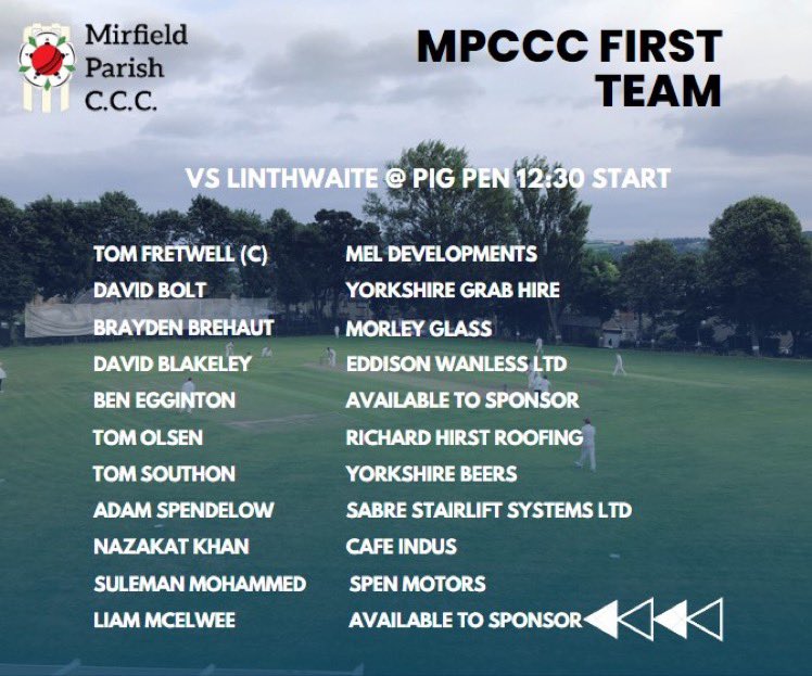 Mirfield Parish Cavaliers CC tweet media