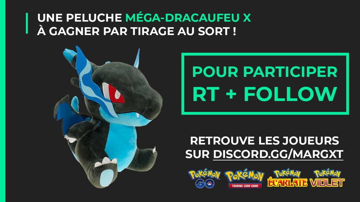 Margxtblog's tweet photo. Une peluche Méga-Dracaufeu X à gagner ! 🔥

💫 Pour participer RT + Follow @Margxtblog.

Tirage au sort le 8 mai. Rejoins-nous 👉 https://t.co/7WRRkcwfaY

#JCCPokemon #Concours #PokemonGO https://t.co/lWUl9w6RNf