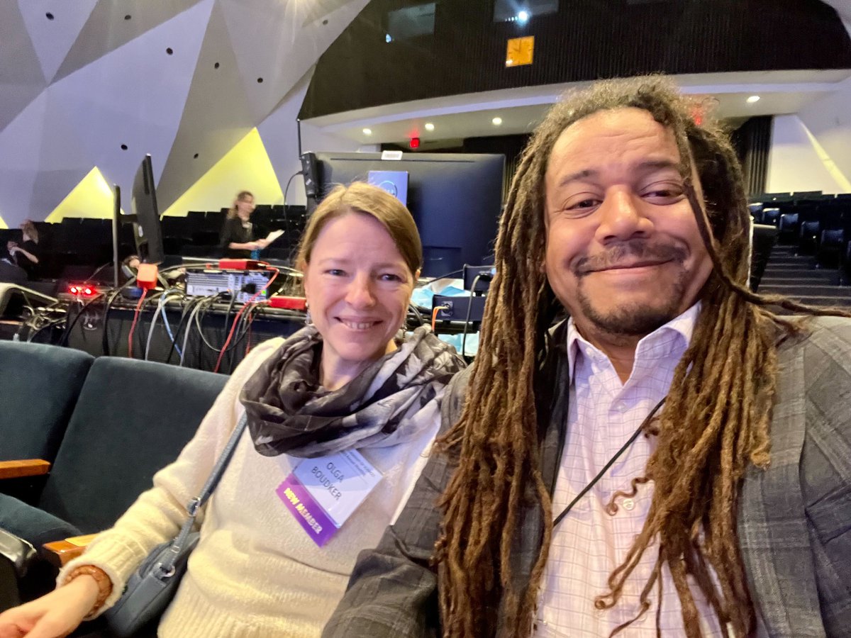 Just a couple of membrane protein aficionados waiting to be inducted into the @theNASciences @OlgaBoudker @clemonslab #NAS160