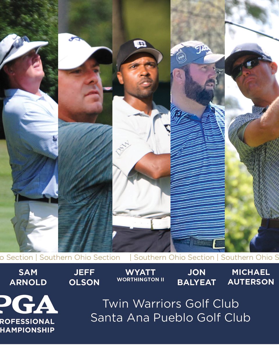 Southern Ohio ➡️ New Mexico

Good luck to the 10 players on their way to represent the Southern Ohio Section at the 2023 PGA Professional Championship beginning Sunday, April 30! 

<a href="/BobSowards/">Bob Sowards 💀</a> <a href="/BenKernGolf/">Ben Kern</a> <a href="/golfingmonty/">Andy Montgomery</a> <a href="/SArnoldPGA/">Sam Arnold</a> <a href="/jeffolson78/">Jeff Olson</a> <a href="/WWorthingtonII/">Wyatt Worthington II</a> <a href="/JBalyeatPGA/">Jon Balyeat, PGA</a> <a href="/PGA/">PGA of America</a>