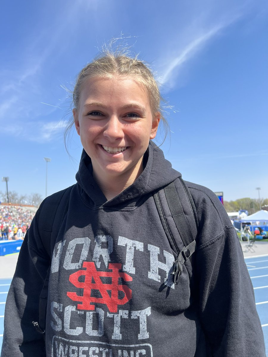 NSGirlsTrack's tweet photo. Congrats to Jorie Hanenburg for her 3rd place finish in the shot put with a toss of 42-01.75 feet! https://t.co/ddhk2oRbdl