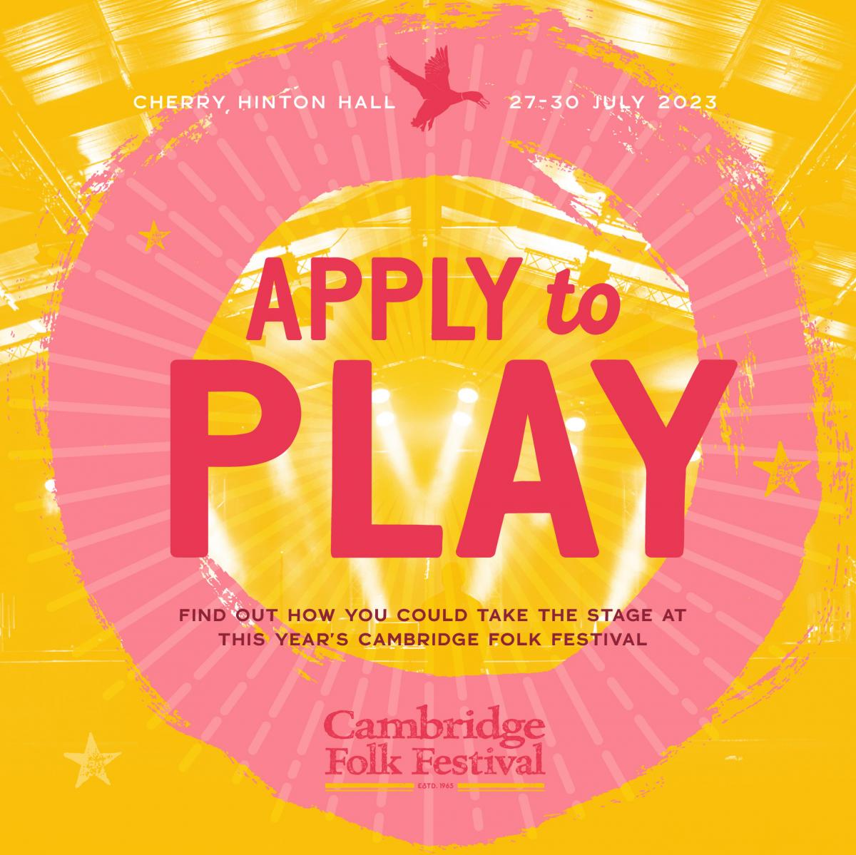 CambridgeCityCP's tweet photo. #CANOpps #30May
@CamFolkFest
Apply to Play 2023
We are thrilled to announce that #ApplytoPlay at #CambridgeFolkFestival 2023 is now open!
https://t.co/NmGKEjcvgj https://t.co/t0SX9NpWnx