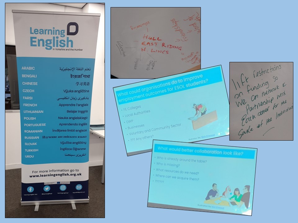 CirclesResearch's tweet photo. MESH ESOL Regional Networking event = inspirational.
· Learning about #LEYH and MESH websites, @Trinity_SELT & @TalkingHull
· Thinking together about progression pathways & ‘Working in the UK Toolkit’
· Sowing seeds of a local #ESOL ‘consortium’ https://t.co/iFP839BqpL