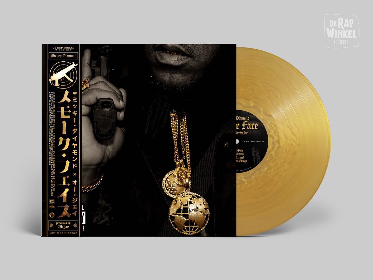 KrisKromanski's tweet photo. NOW: #DeRapWinkel

"SMOKE FACE"
@MickelasCage x @ohjay71
Muy rápido vinyl treatment for Mickey Diamond's latest EP ☂️ Entirely produced by Oh Jay coming in several dope variants as usual. Will go fast yo! 👀

Listen:
🔊 https://t.co/UATUmicvNd
Cop wax:
👉🏾 https://t.co/ztV04K5wbj https://t.co/Qbey6t2fvQ