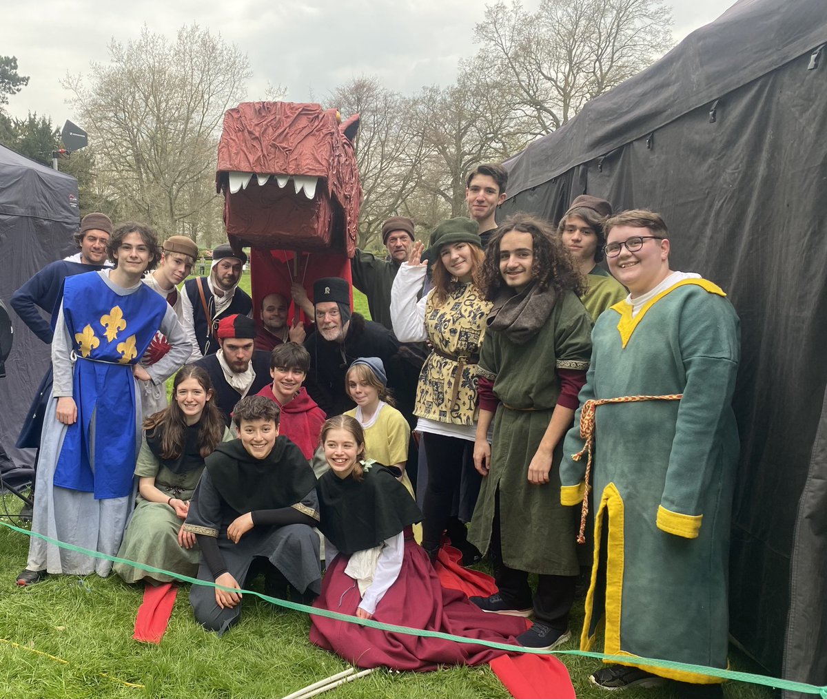 Last weekend at the St George’s festival. We’ve had some lovely feed back. A massive Thank You to all those who supported us, Nigel &amp; Adam on horseback <a href="/swandyermusic/">Swan & Dyer</a> for their sounds, Stacy the hero, Yeo Theatrical Services &amp; the students from <a href="/besttheatrearts/">Best Theatre Arts</a> @EH_WrestPark