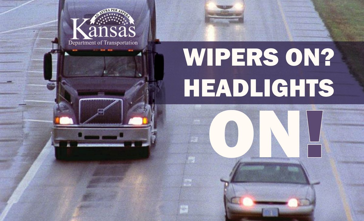 It's a rainy Friday. ☔🌧🌂
Wipers On? 
Lights on! 
#kswx