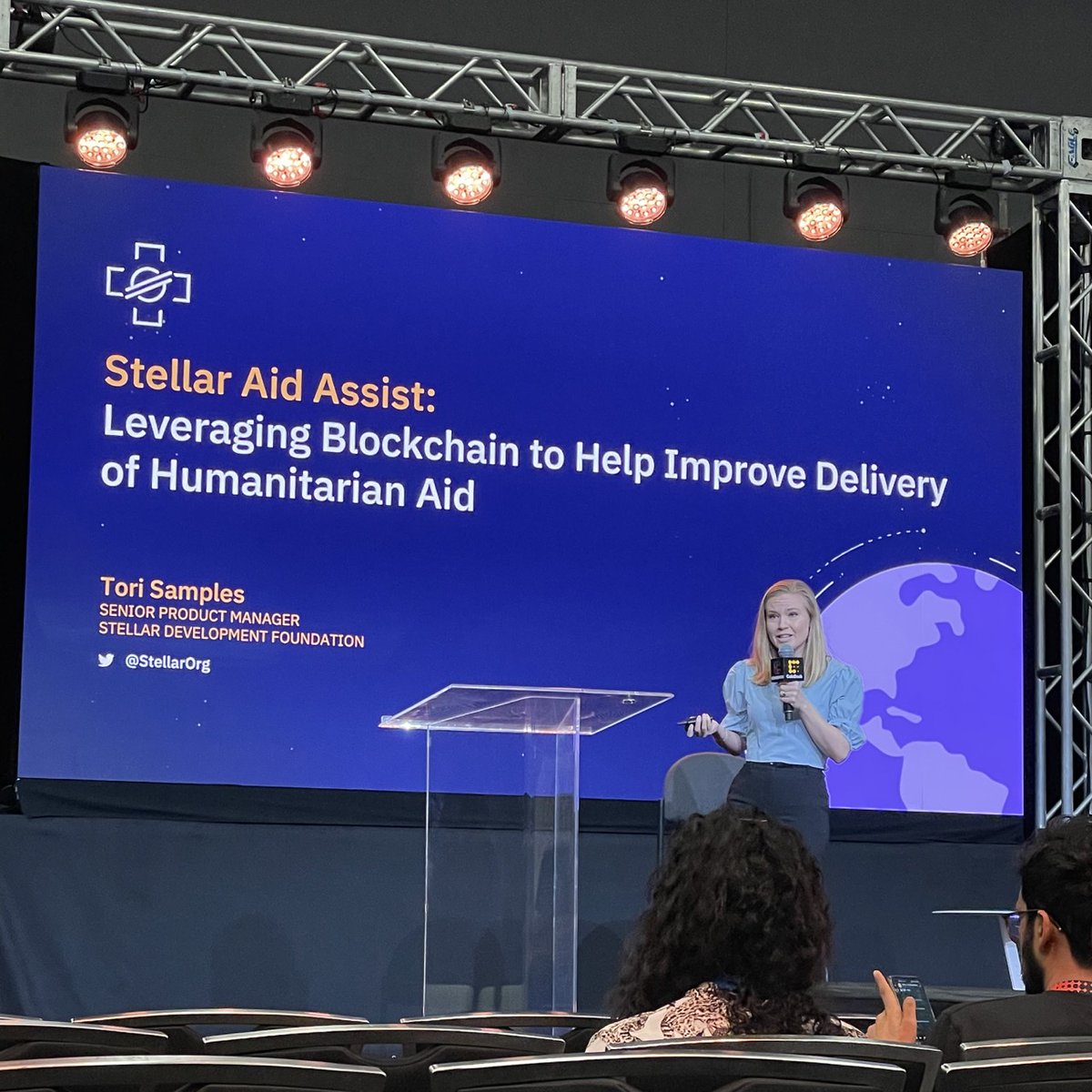 🔥 Blown away by <a href="/tori_samples/">Tori Samples</a> owning the #hash stage at #Consensus2023 🌟!

#StellarAidAssist is an exceptional use case built on <a href="/StellarOrg/">Stellar</a> that's transforming lives 🚀.