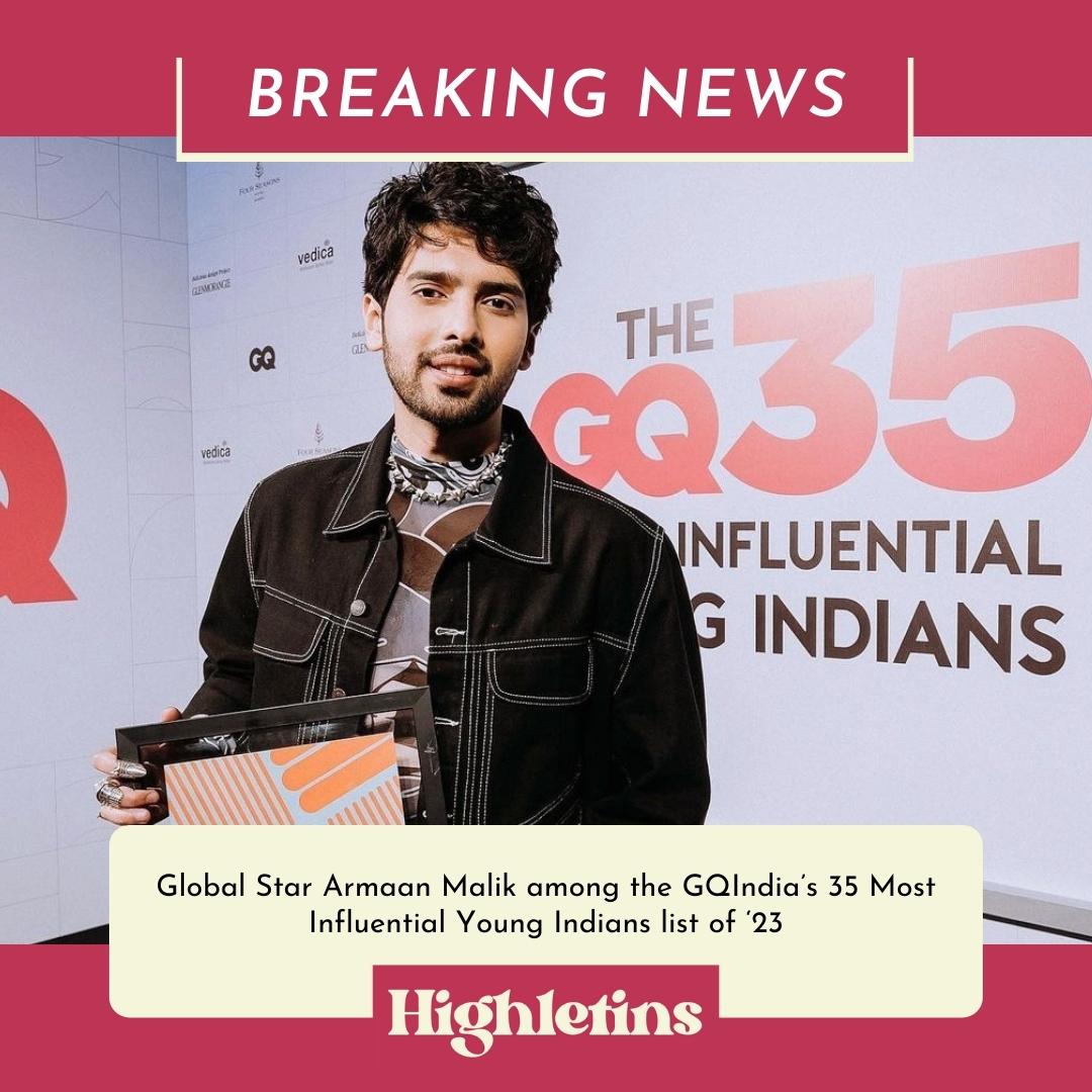 highletins's tweet photo. Global Star Armaan Malik is among the @gqindia's 35 Most Influential Young Indians list of ‘23. Congratulations young man 🥳

#Classic is the word for Armaan's outfit and style 👌

@ArmaanMalik22 #ArmaanMalik #GQIndia #Highletins #News #Viral #Trending https://t.co/fssARxo6xy