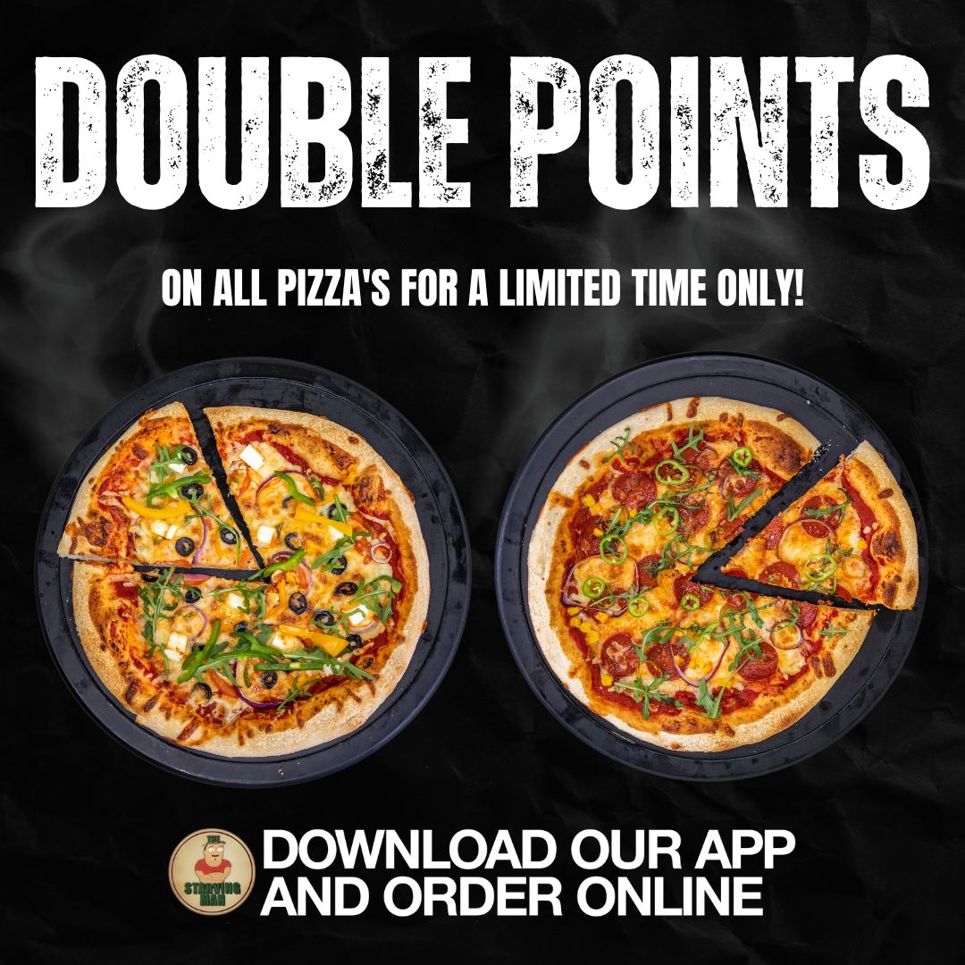 Double points on all pizzas when ordering through our app!

More points = More FREE food! 

Order your faves tonight!

#altrincham #southmanchester