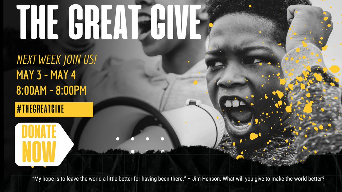 It’s time to show that Greater New Haven is full of generosity! On May 3-4, help us celebrate #TheGreatGive!

Click the link to find out more!: thegreatgivect.com