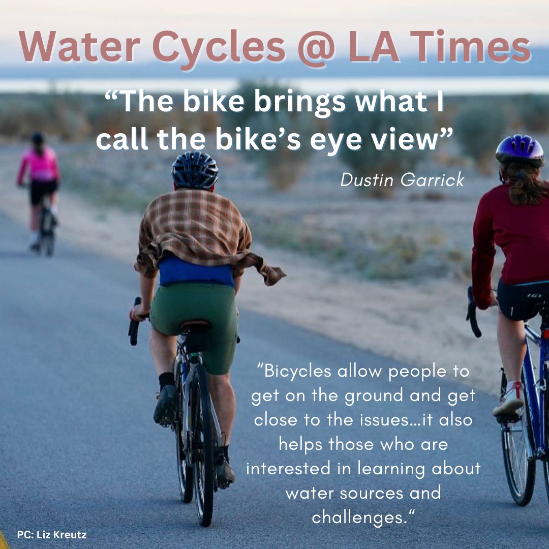 CyclesWater's tweet photo. We are delighted to share the origin story for Water Cycles Expeditions with Ian James of Los Angeles Times. Read about our first trip and our bold plans for the future - which depend on YOU! 

Get in touch (dustin@watercycles.bike or https://t.co/PaDVcVU5HY) to get involved! https://t.co/yMmsDmSNiR